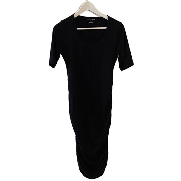 EUC Pea In The Pod Maternity Midi Black Dress Size S - Picture 2 of 5